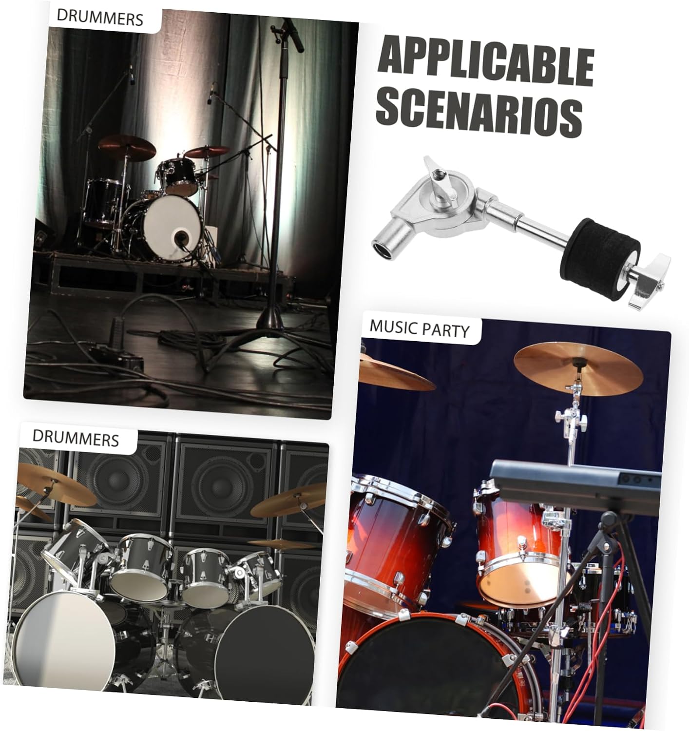 Cymbal Stacker Attachment Felt and Design for Drum Accessories Cymbal Holder Connector for Percussion Instruments