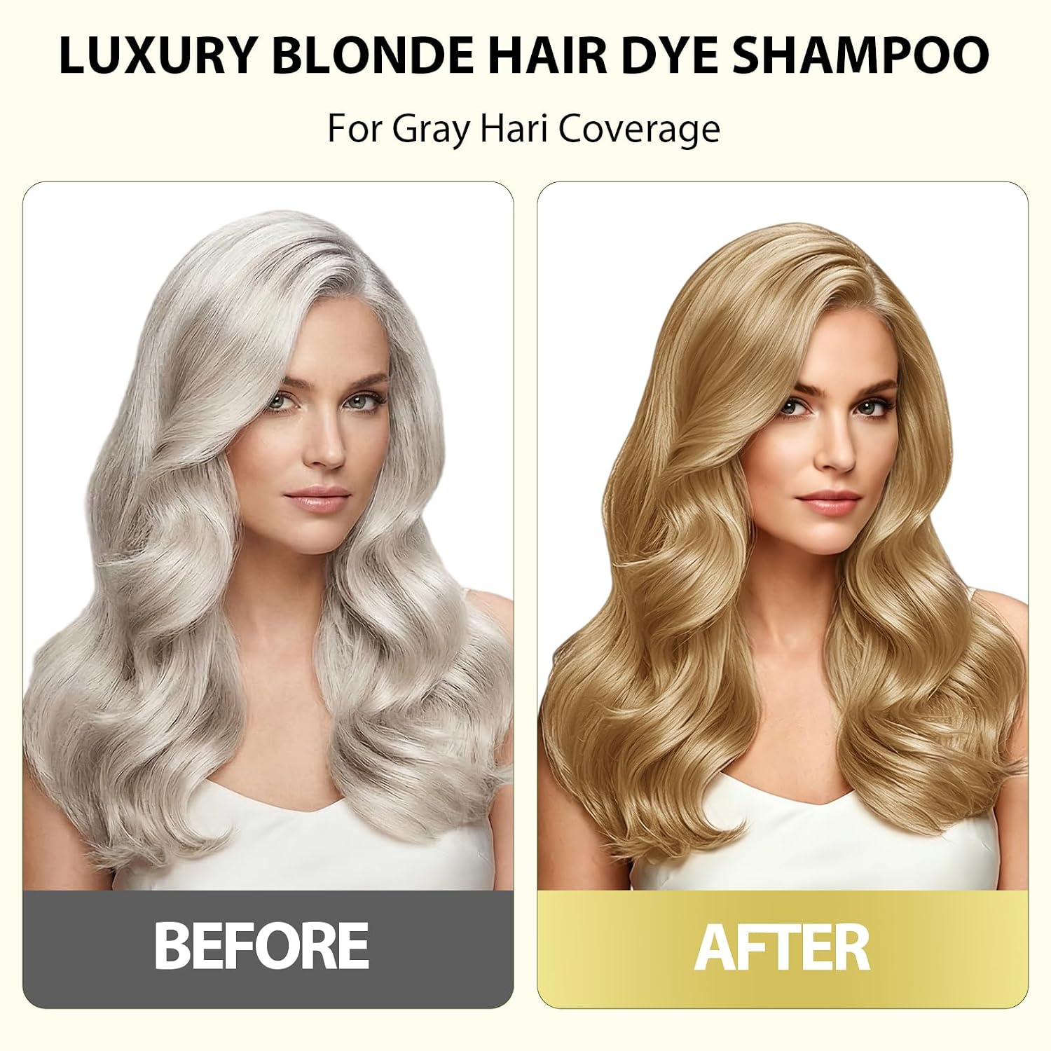 FARNDU Light Blonde Hair Dye Shampoo 3 in 1 with Argan Oil – 20-25 Min Gray Coverage, Natural Instant Hair Color Shampoo for Women and Men, Ammonia & Paraben Free