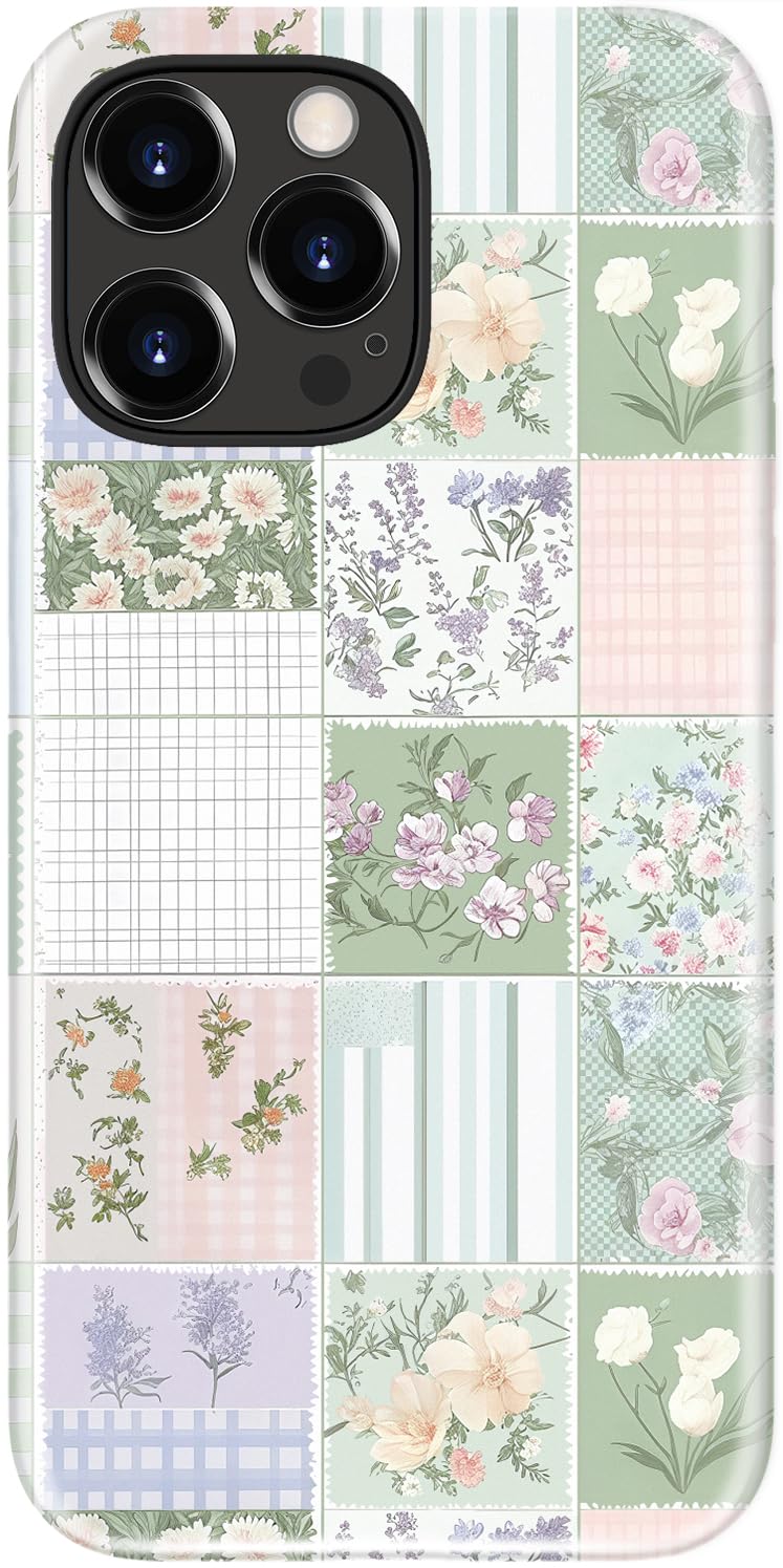 Coque iPhone 15 Pro Max mignonne silicone rigide antichoc motif fleurs - 8