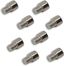 ＤＩＹパートナ－ 鉄製 ネジＭ６ ピッチ１ｍｍ ダボ棚受 金具 サイズ Φ８×６ｍｍ オン ８個 (Ｍ６ ニッケル)