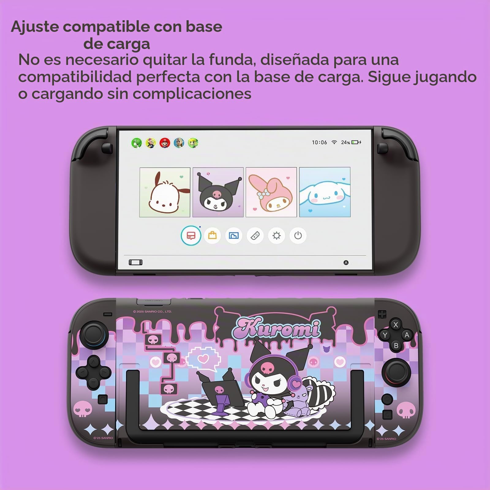 Kuitmor Funda protectora de policarbonato compatible con Switch 2 modelo 2025, carcasa rígida de protección completa para consola Switch 2 y Joy Con - KLM