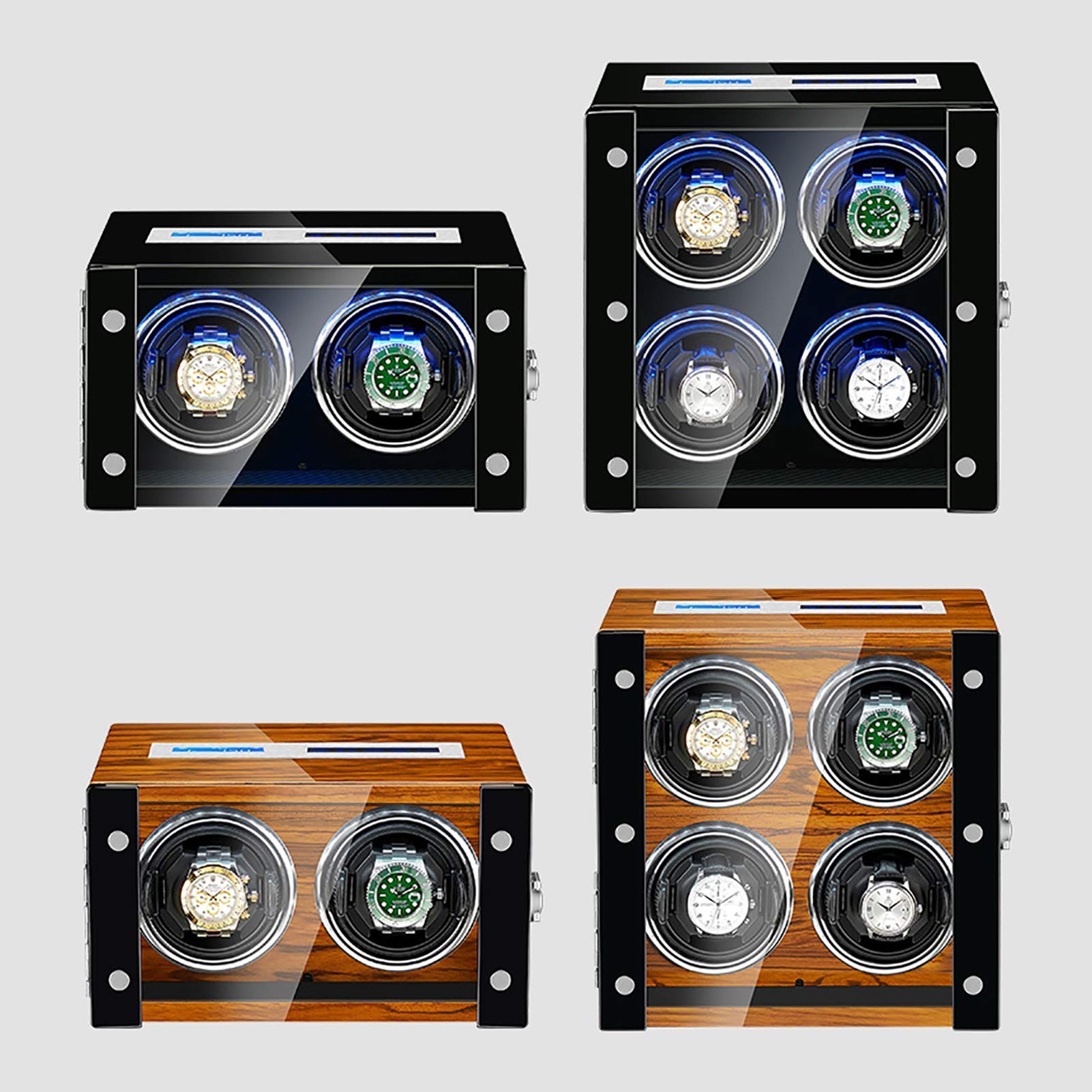 Agitador de Reloj Inteligente, Reloj mecánico antimagnético, Dispositivo de Cuerda automática, enrollador de Reloj con Pantalla táctil (Caja de presentación de Reloj)