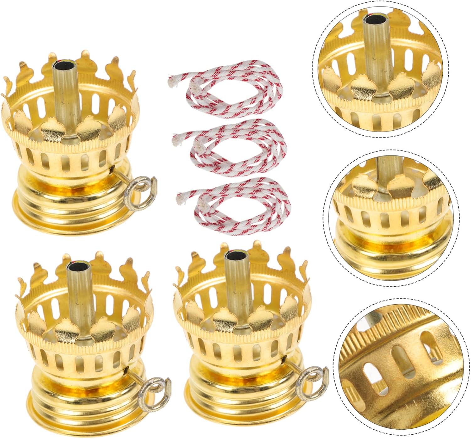 9pcs Kerosene Lamp Adjuster Vintage Flame Easy Install Kerosene Lamp Accessory for Home Outdoor Use Simple Design Wicks Included