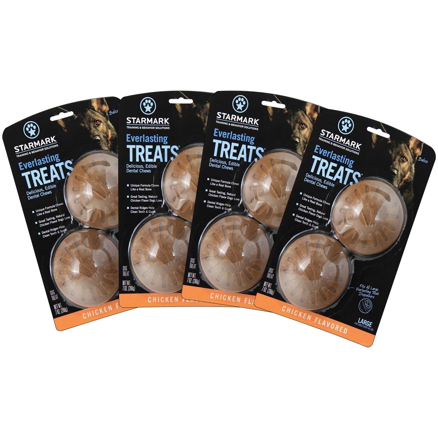 StarMark Triple Crown EVERLASTING DOG TREAT Hard Chew CHICKEN LARGE 8 Treats