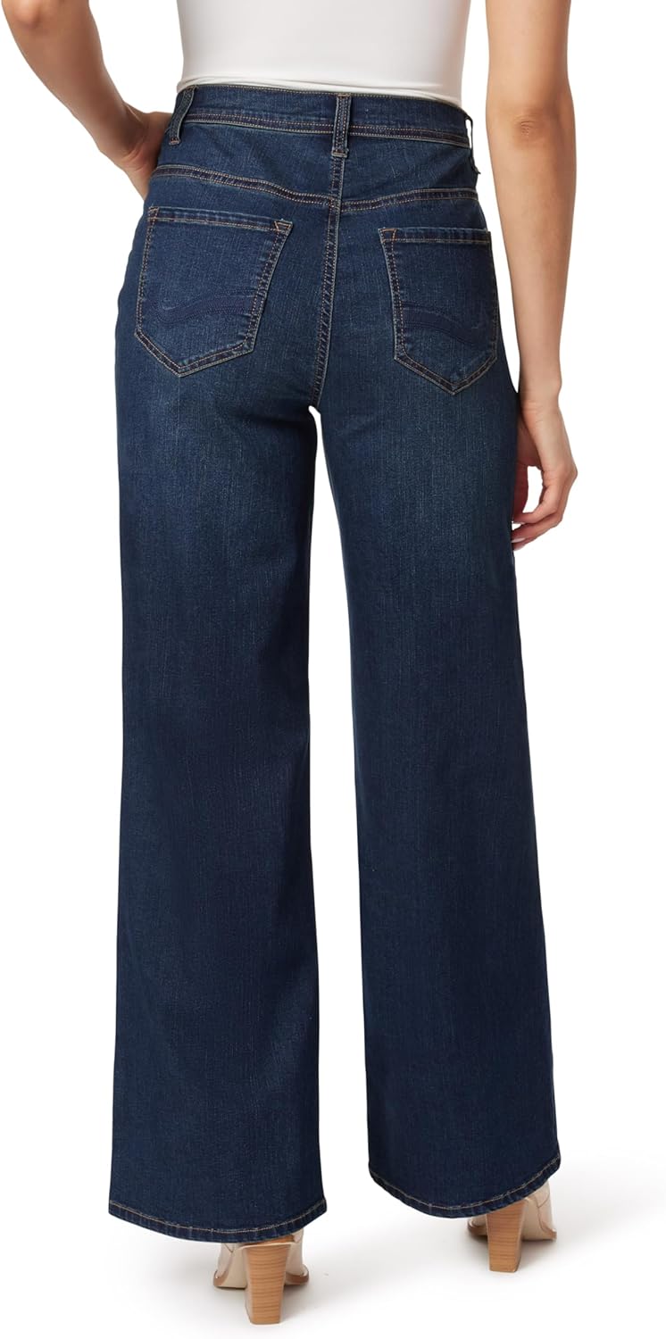 Angels Forever Young Womens Forever Wide High-Rise Patch Pockets Jeans - Image 3