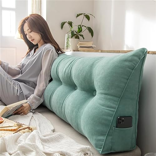 Almohada triangular para cabecero, almohada de lectura con cuña para cama, cojín de sofá cama grande, almohadas de apoyo para respaldo grande,