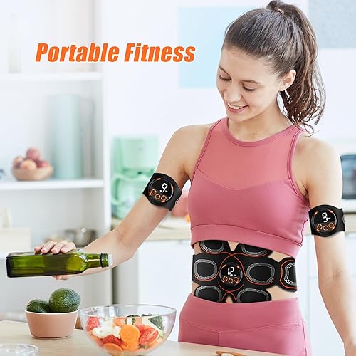 Miniatura 2 de Estimulador muscular ABS, cinturón de entrenamiento de tonificación abdominal, equipo de entrenamiento para abdomen, brazos y muslos