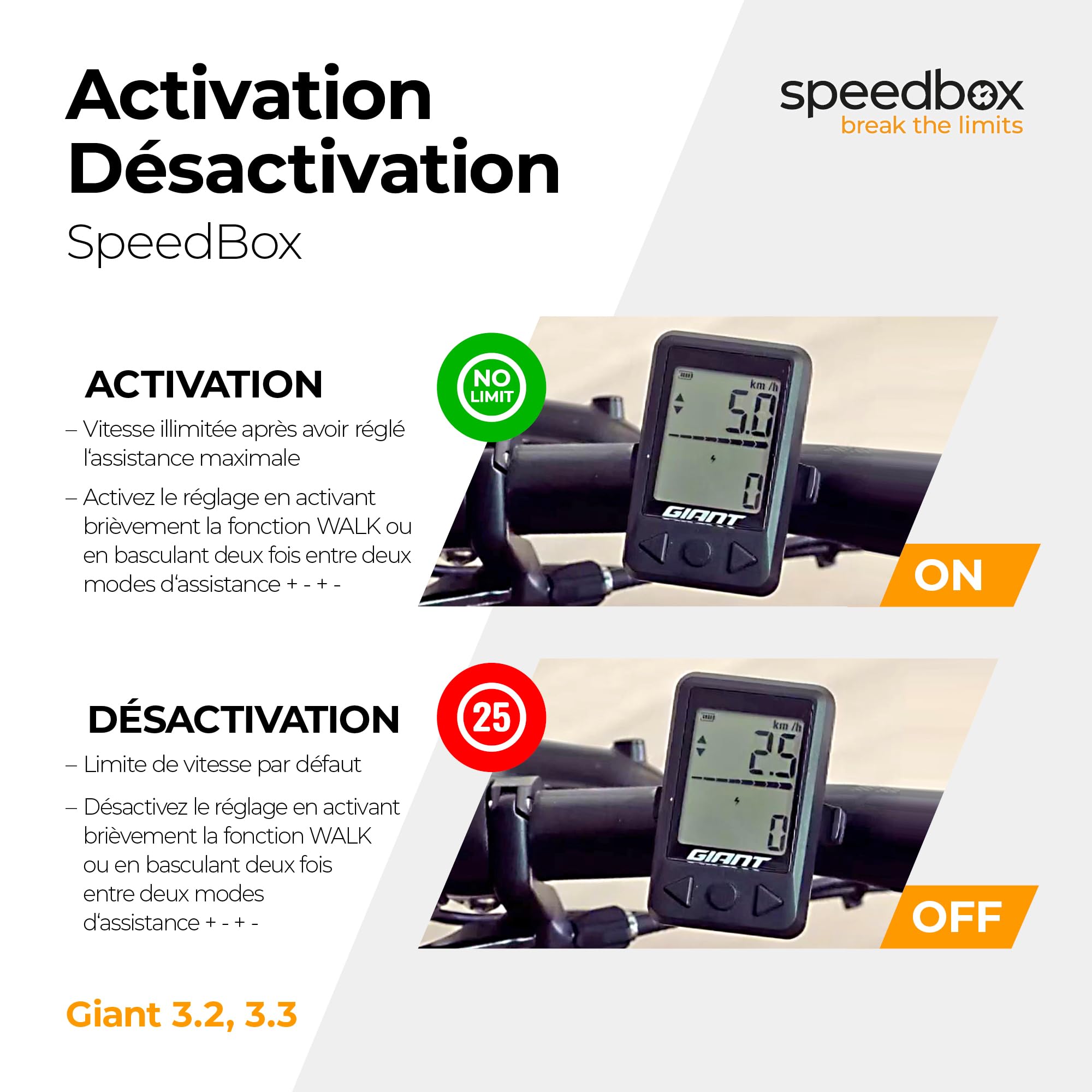 SpeedBox 3.2 Compatible avec Les vélos électriques Giant/Puce de Tuning pour Moteurs SyncDrive 2017-2026