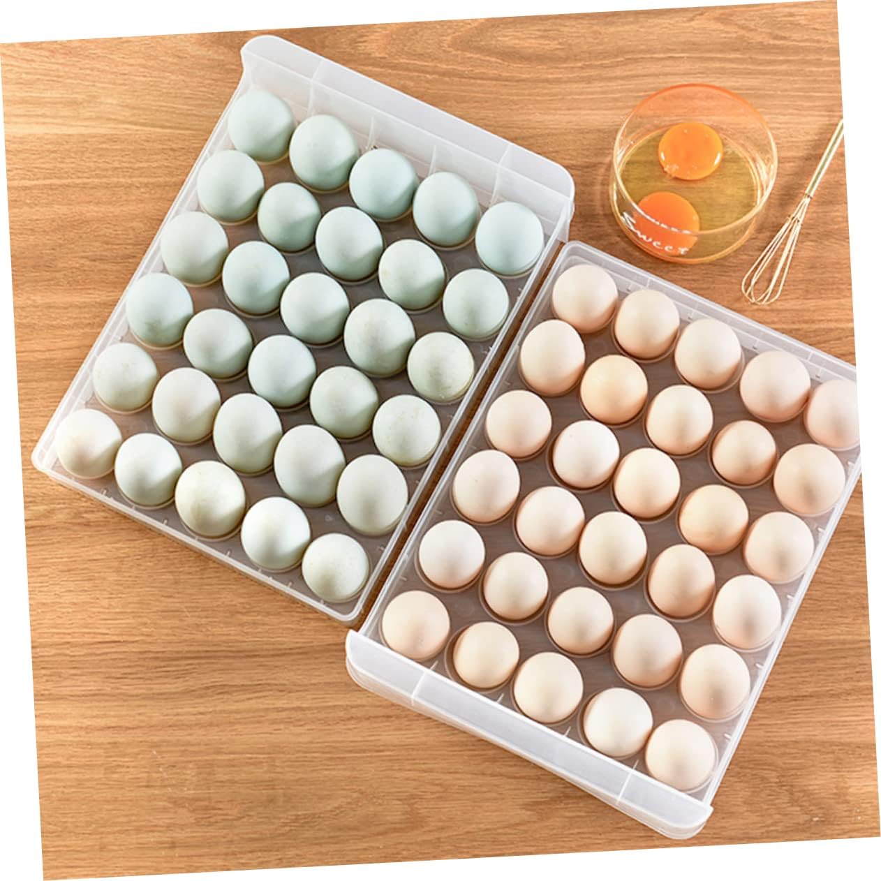Generic 1pc Home Eggs Box Plastic Container Drawer Style for Refrigerator Holder for Kitchen Organization Safe Storage for Refrigeration