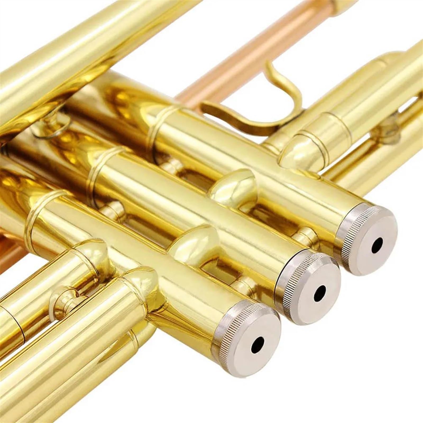 Professionisti tromba Tromba Musicale Professionale In Sib Materiale In Ottone Trompeta Strumento A Fiato Con Custodia Per Cinturino Per Guanti(Color:Gold silver)