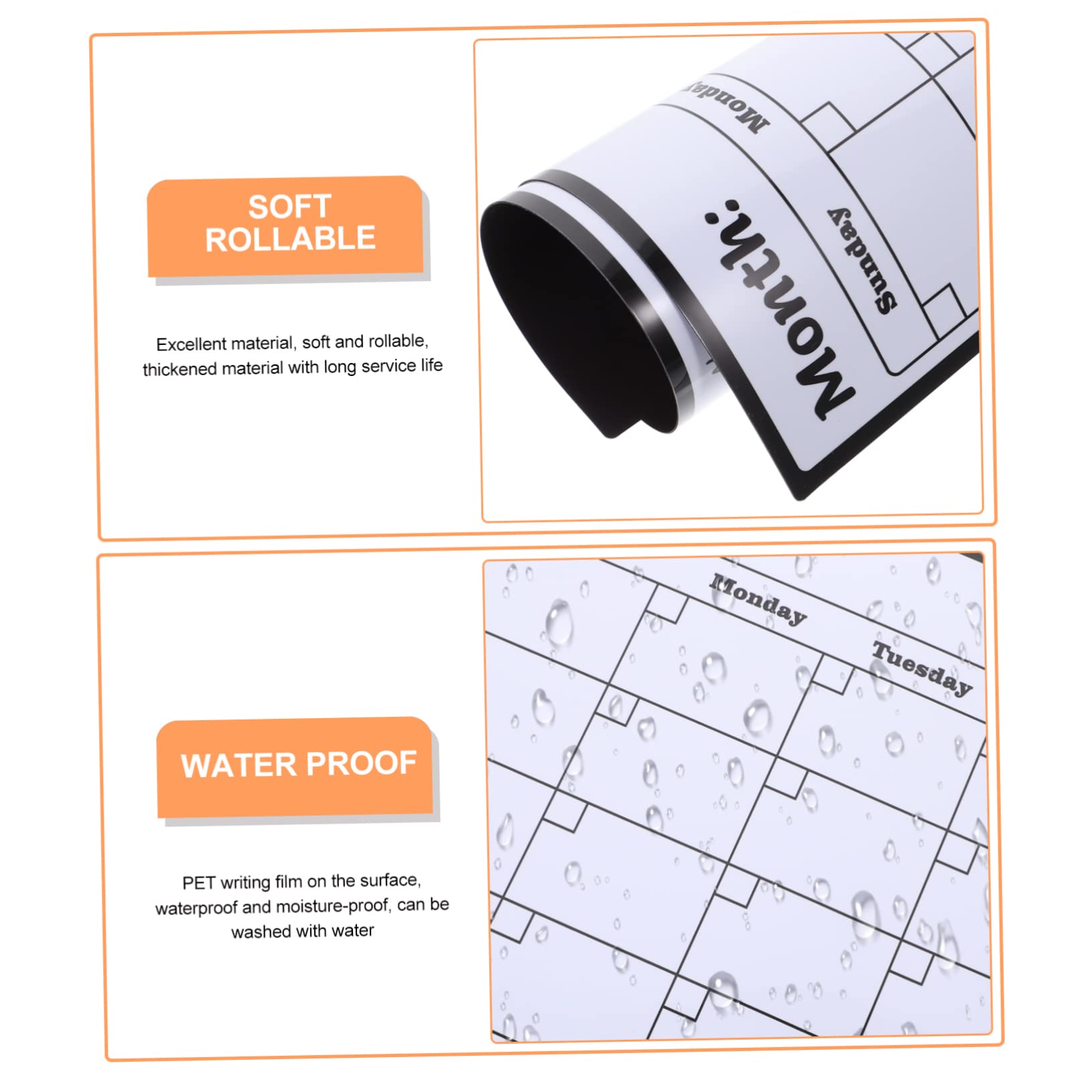 TEHAUX Calendario Magnetico Da Frigo Lavagna Mensile Cancellabile Planner Per Famiglia Per Organizzare Attività e Promemoria Facile Da Usare e Installare