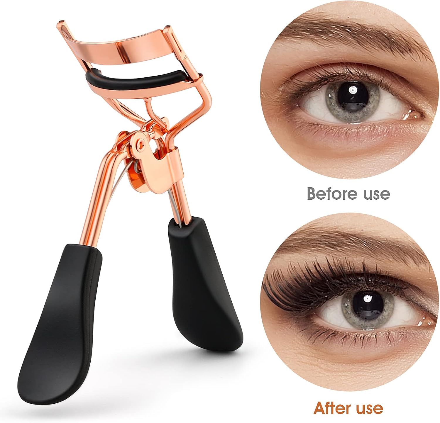 Sibba Professional Eyelash Curler, Lash Curler with 10 Extra Silicone Replacement Pads for Women Girls No Pinching or Pulling Fit All Eye Shapes (Gold) : Beauty & Personal Care