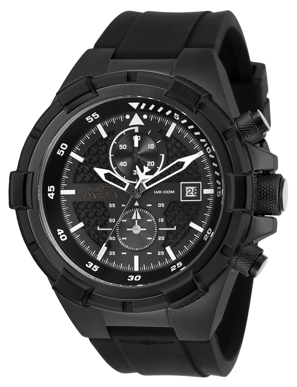 Men's 28099 Aviator Analog Display Quartz Black Watch