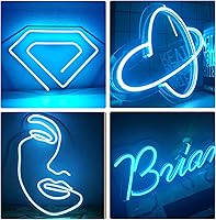 Vista 6 de Tira de luces de neón de 16.4 pies con control remoto regulable y adaptador, tira de luces LED inteligentes inteligentes flexibles impermeables