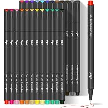Sipa 24 Colored Fineliner Pens for Journaling, 0.38mm Fine Point Tip Drawing Planner Pens for Adult Coloring Books Note Taking Calendar, Scrapbook Bullet Journal School Art Supplies for Students