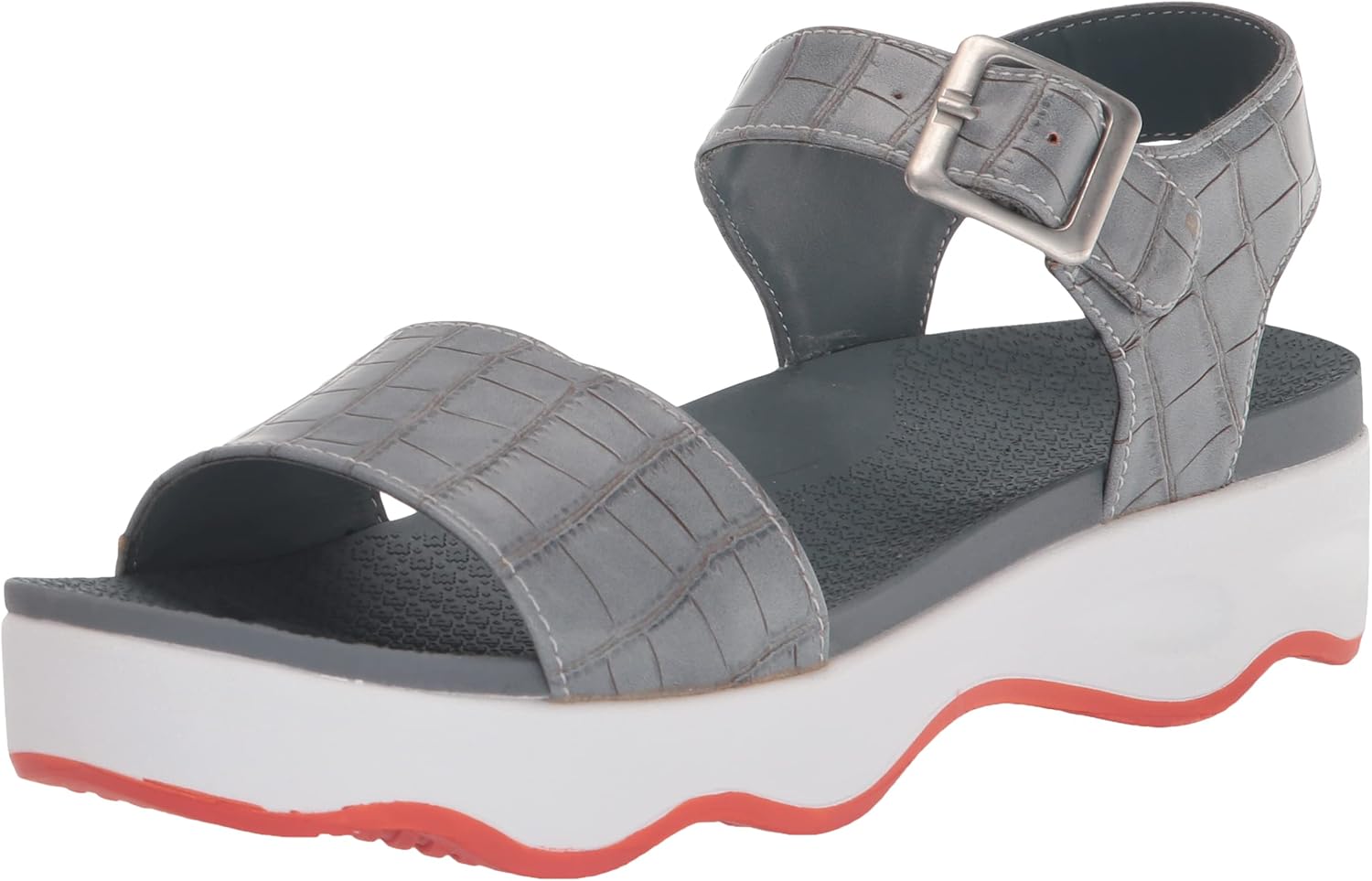 MUK LUKS womens Women's Roller Skate Sandal, Dusty Blue, 9 US
