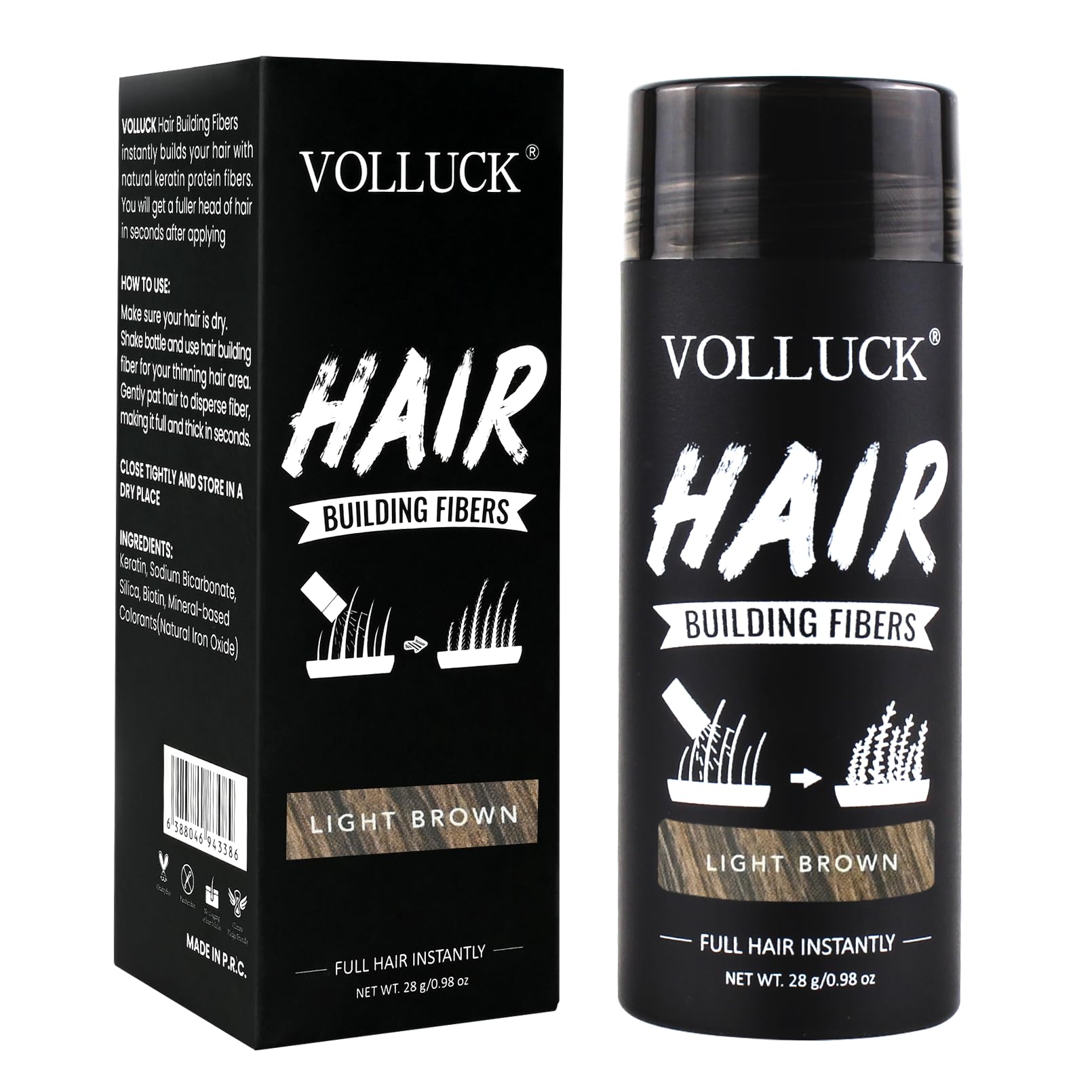 Streuhaar, Langanhaltend Haarpuder Frauen Männer, Haarverdichtung Ansatzpuder Haarprodukte fur Haarausfall, Das ideale Geschenk für Ehemann Ehefrau Vater