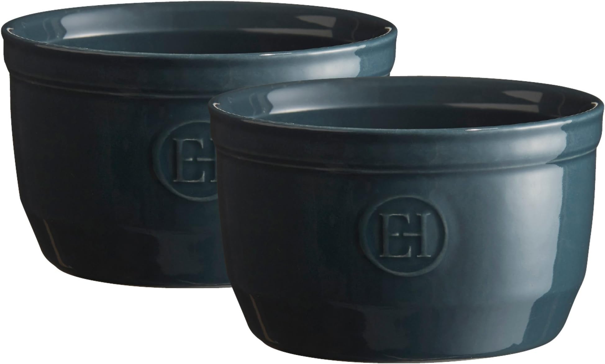 Emile Henry Made in France 8.5 oz Ramekin (Set of 2), 4" by 2"5', Blue Flame,974010
