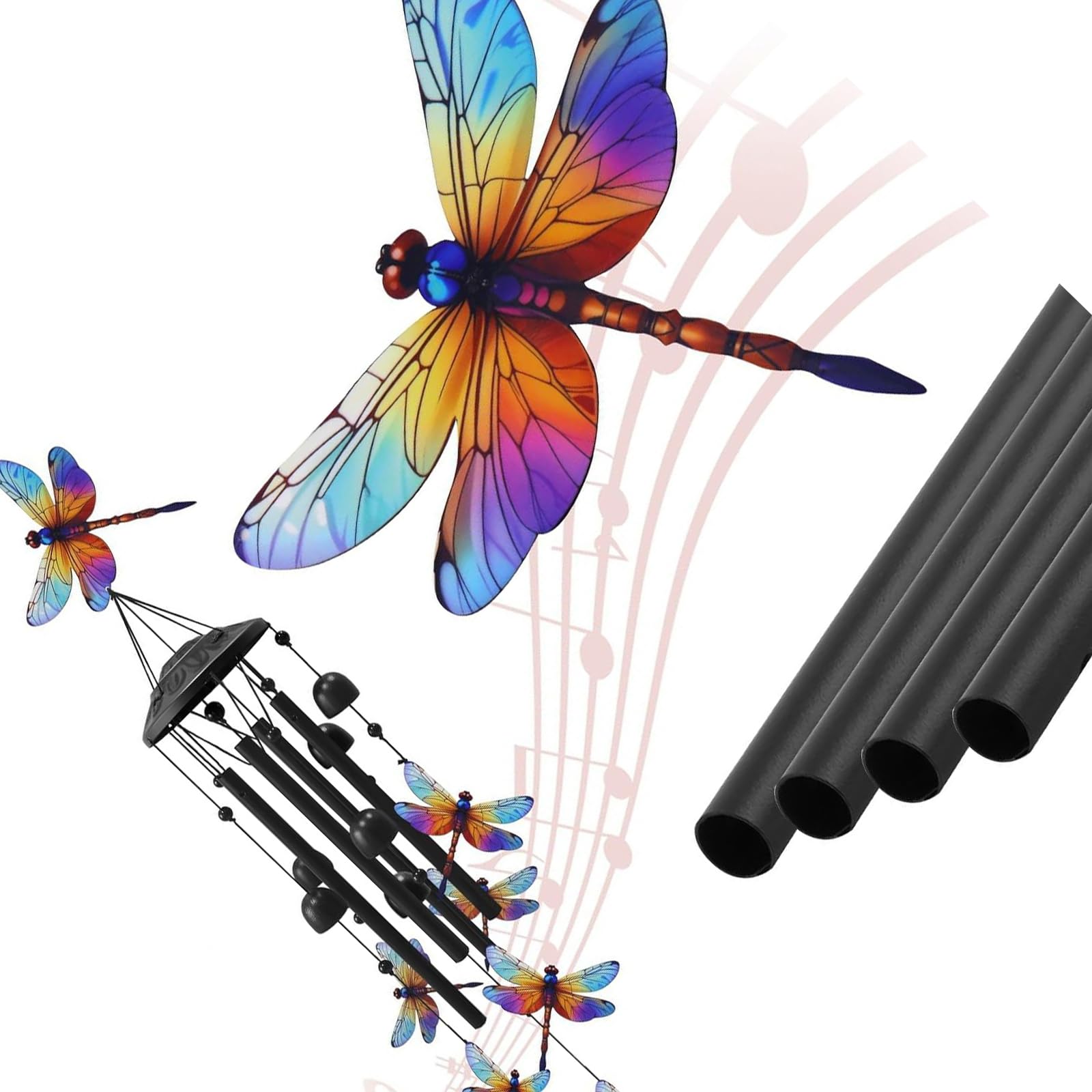 Kalttoy Permanent Metal Wind Toll for Outdoor Grounds Highlighting Colorful Finish and Pleasant Melodies Ensuring Weather Resistance Impermeable Carillons