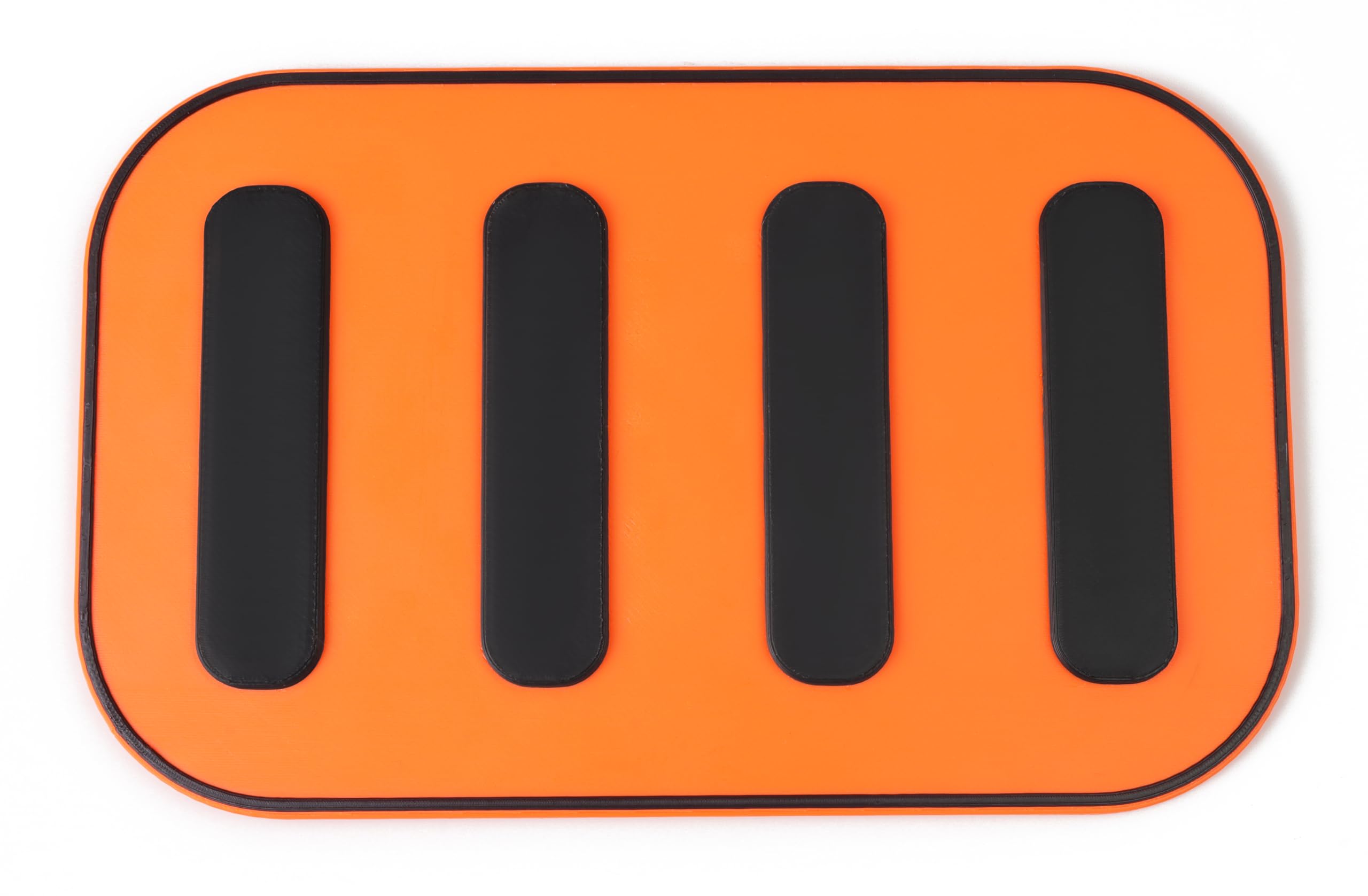 Reposapiés compatible con Citroen AMI – Reposapiés del conductor – Accesorio interior de coche – Protector de plataforma lado izquierdo naranja y negro – Montaje sin agujeros