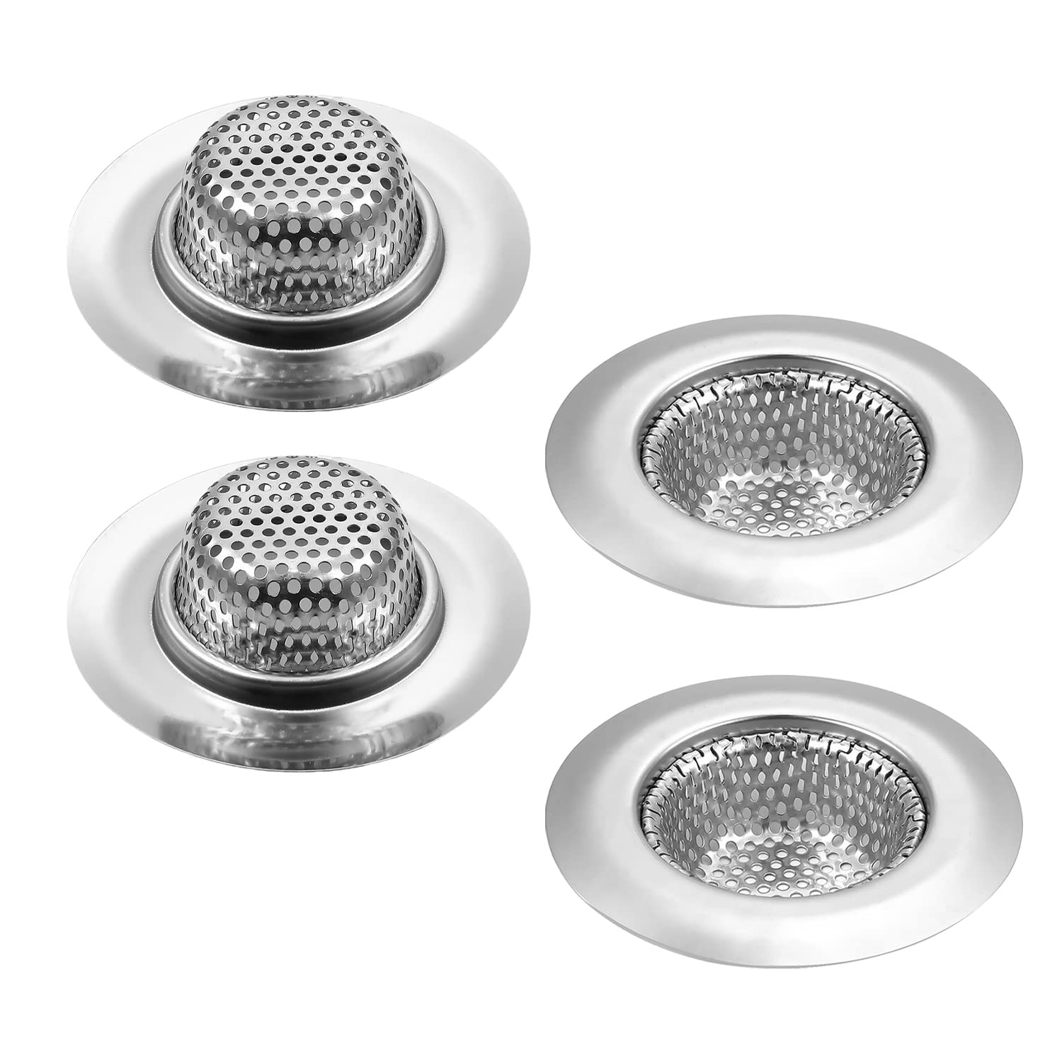 Lot 2 Passoires Évier 70mm Acier Inox 201 - Filtre Anti-Colmatage Cheveux Salle De Bain Lavabo