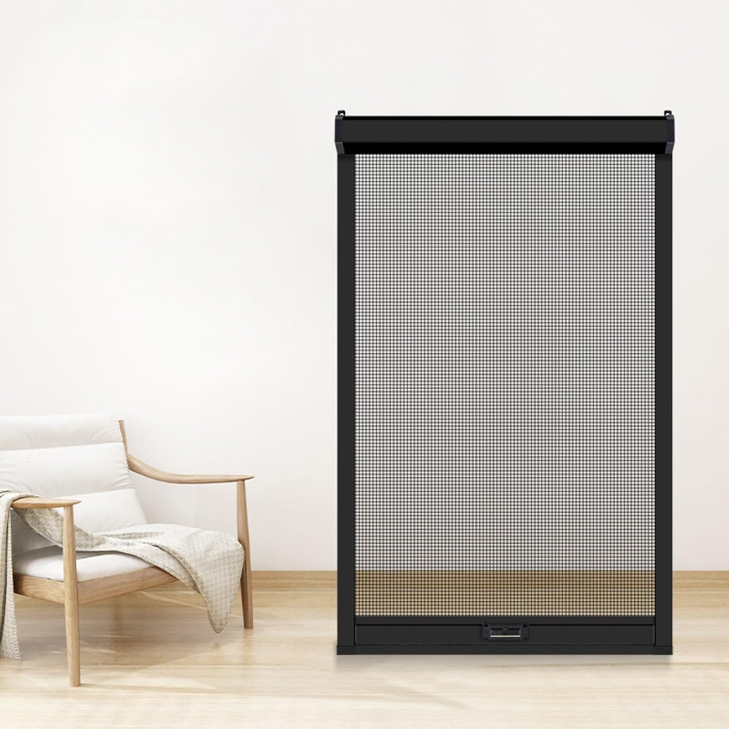 Mosquitera Retráctil para Ventanas - Mosquitera A Medida con Marco De Aluminio, Mecanismo De Cierre Suave Y Tamaños Y Colores Ajustables Protección del Hogar Y Las Mascotas