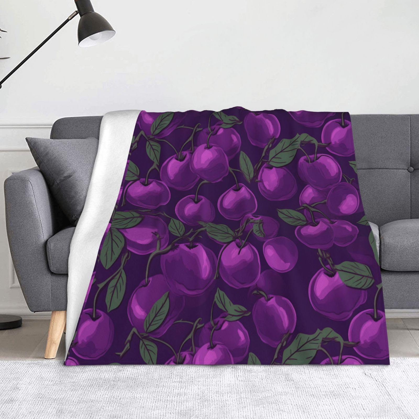 Housse de couverture violet prune 152x127 cm pour réchauffer votre intérieur