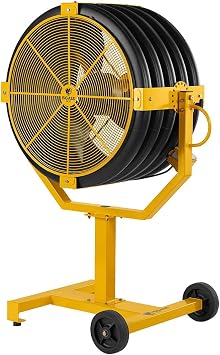 Big Ass Fans - Yellow Jacket, 30" Indoor/Outdoor Mobile Fan, Portable Base Included with 18 inch Pedestal, Onboard Variable Speed Control, Yellow and Black