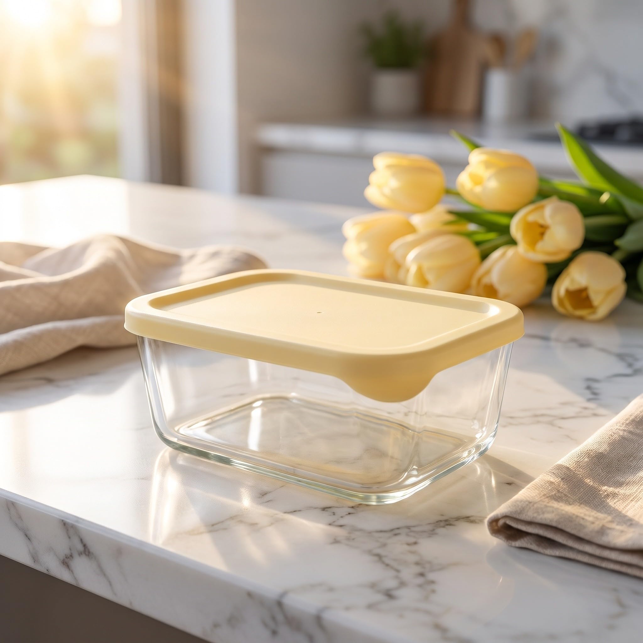Zerodeko Fiambrera de vidrio hermética con tapa sellable para preparar
