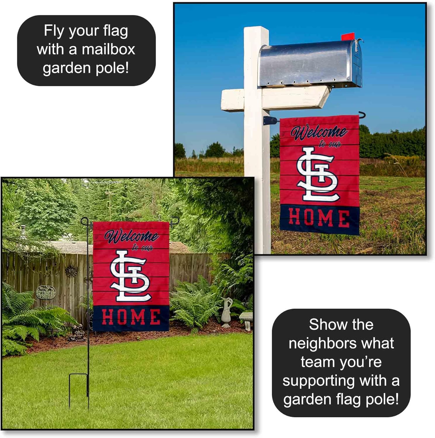 St. Louis Cardinals Welcome To Our Home Double Sided Garden Flag - Image 4