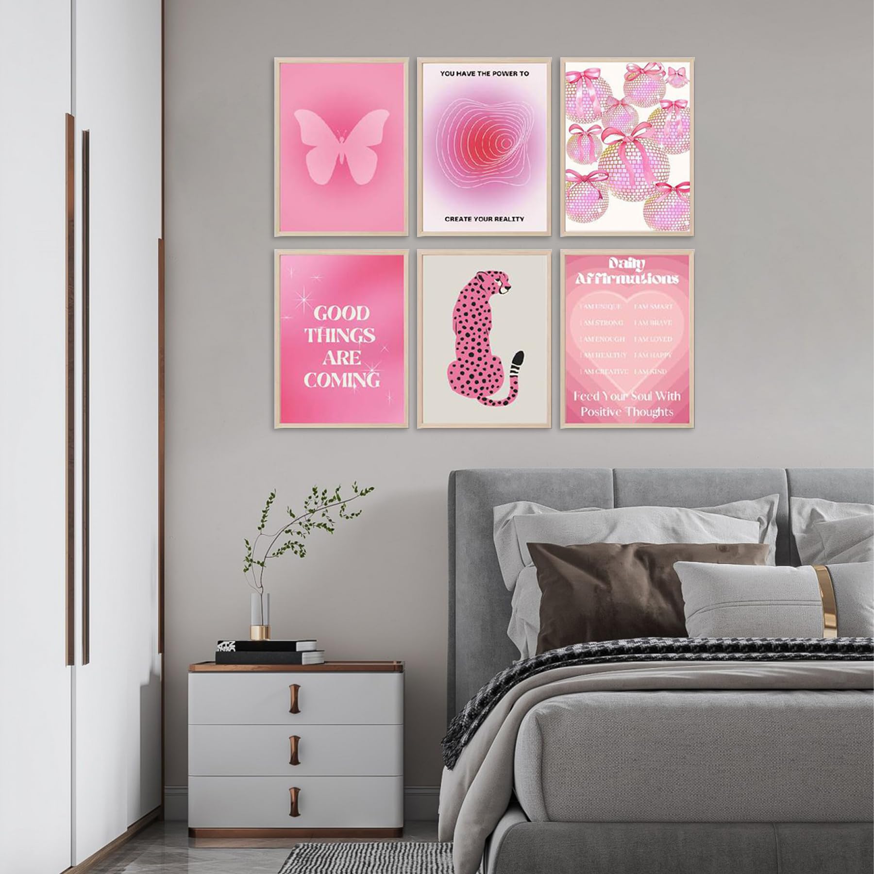 DOODLREAM Grappige roze tiener meisje slaapkamer regels muur decor