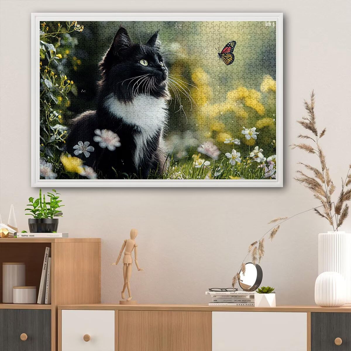 Puzzle 2000 Piezas, Puzzle Gato con Caja para Adultos, DIY Flores Rompecabezas Madera, Rompecabezas Desafiante para Toda la Familia, Puzzles para Decoracion Hogar, Regalo Mujer, Regalo Hombres, -4115