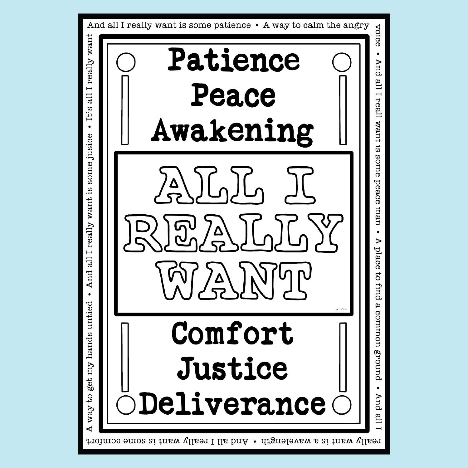 Coloring Broadway - JAGGED LITTLE PILL inspired Coloring Pages (Set of 4) “You Live You Learn” Collection, Broadway Musical Merchandise, Ideal Gift for a Broadway Theater Lover image 2