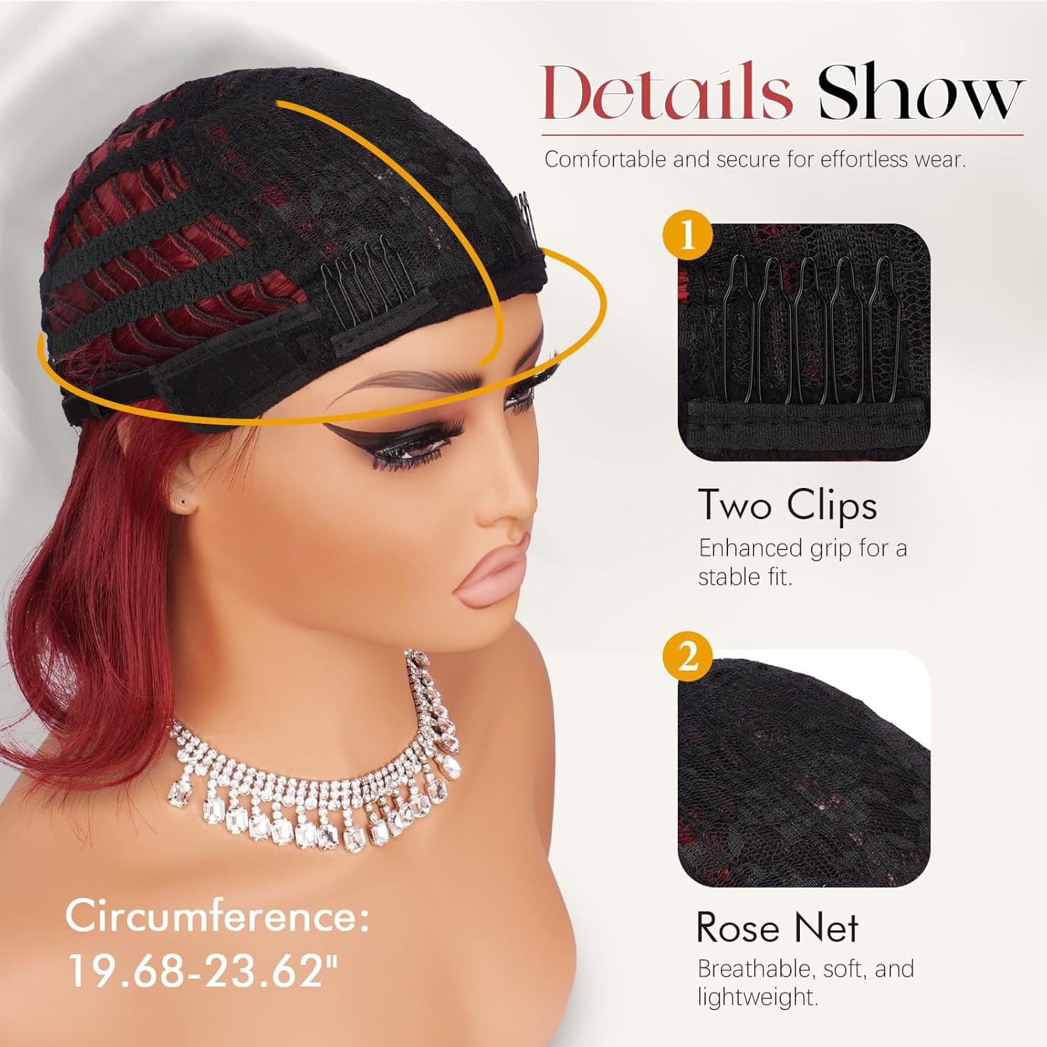 SOFEIYAN Short Wavy Burgundy Red Wig - 12 Inch Bob Wig with Bangs for Women Curly Shoulder Length Bob Wig with Bangs Soft Synthetic Hair Wigs for Girls Daily Party Use - Image 5