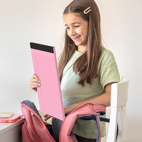 Miniatura 39 de Bloc de notas legales pequeños de 4 x 6 pulgadas, bloc de notas rayado universitario, 30 hojas por bloc, bloc de notas de escritura blanco