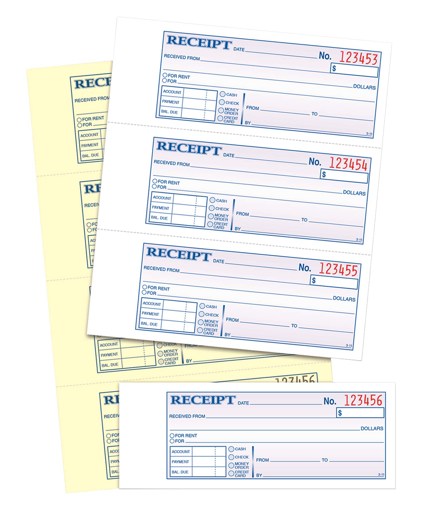 TOPS Geld-/Miet-Beleg 2-teilig selbstdurchschreibend 200 Sets pro Buch (46806)