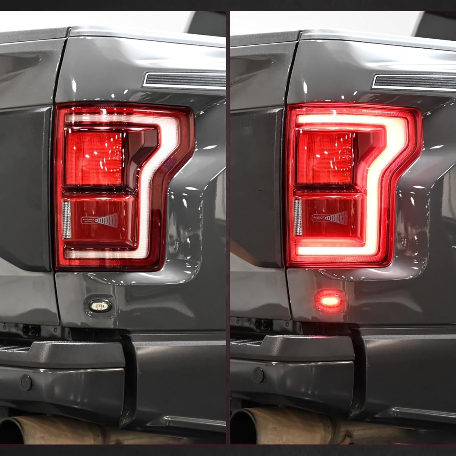 LED Tail Light Rear Lamp Assembly w/Blind Spot(Module NOT Included) Compatible with 2017-2020 Ford F150 F-150 RAPTOR Right Passenger Side HL3Z-13404-H HL3Z-13404-F