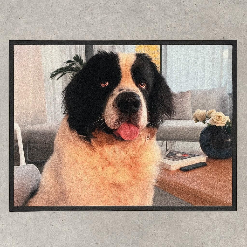 Olivo Tappeti Tapis personnalisé avec photos, noms, tapis personnalisés mesures, inscription, dessins ou logo, impression effet photo, différentes couleurs disponibles sèche photo (90 x 150 cm)