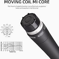 Vista 2 de D Debra Micrófono dinámico con cable, micrófono de mano vocal dinámico cardioide con clips de micrófono, adecuado para altavoces, máquina de canto