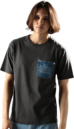 Amazon アヴィレックス デニムポケット Tシャツ Type Blue Denim Pocket T Shirt メンズ Tシャツ カットソー 通販