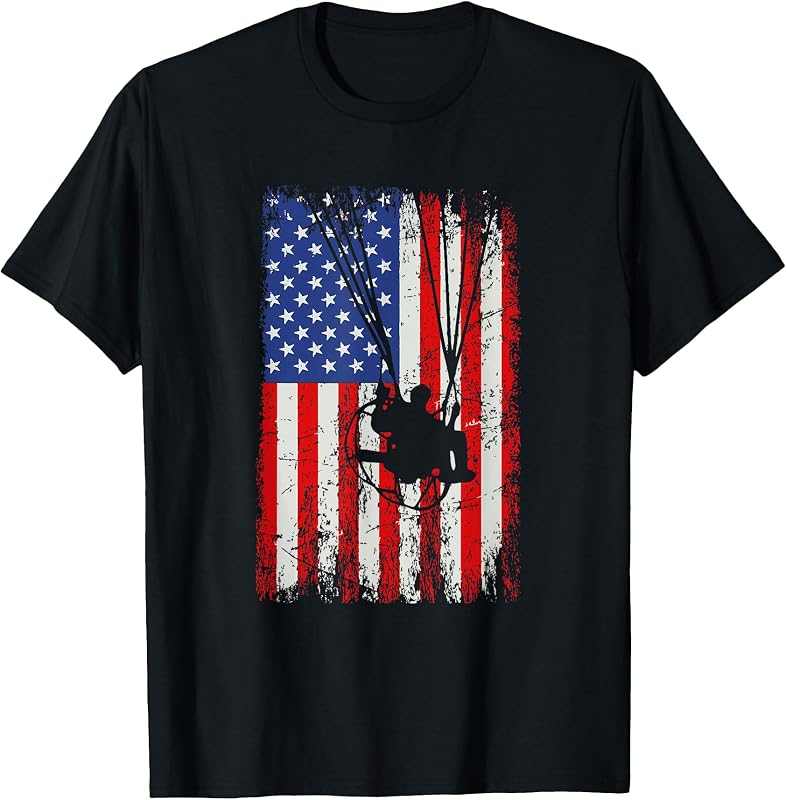 remera Paramotor American Flag