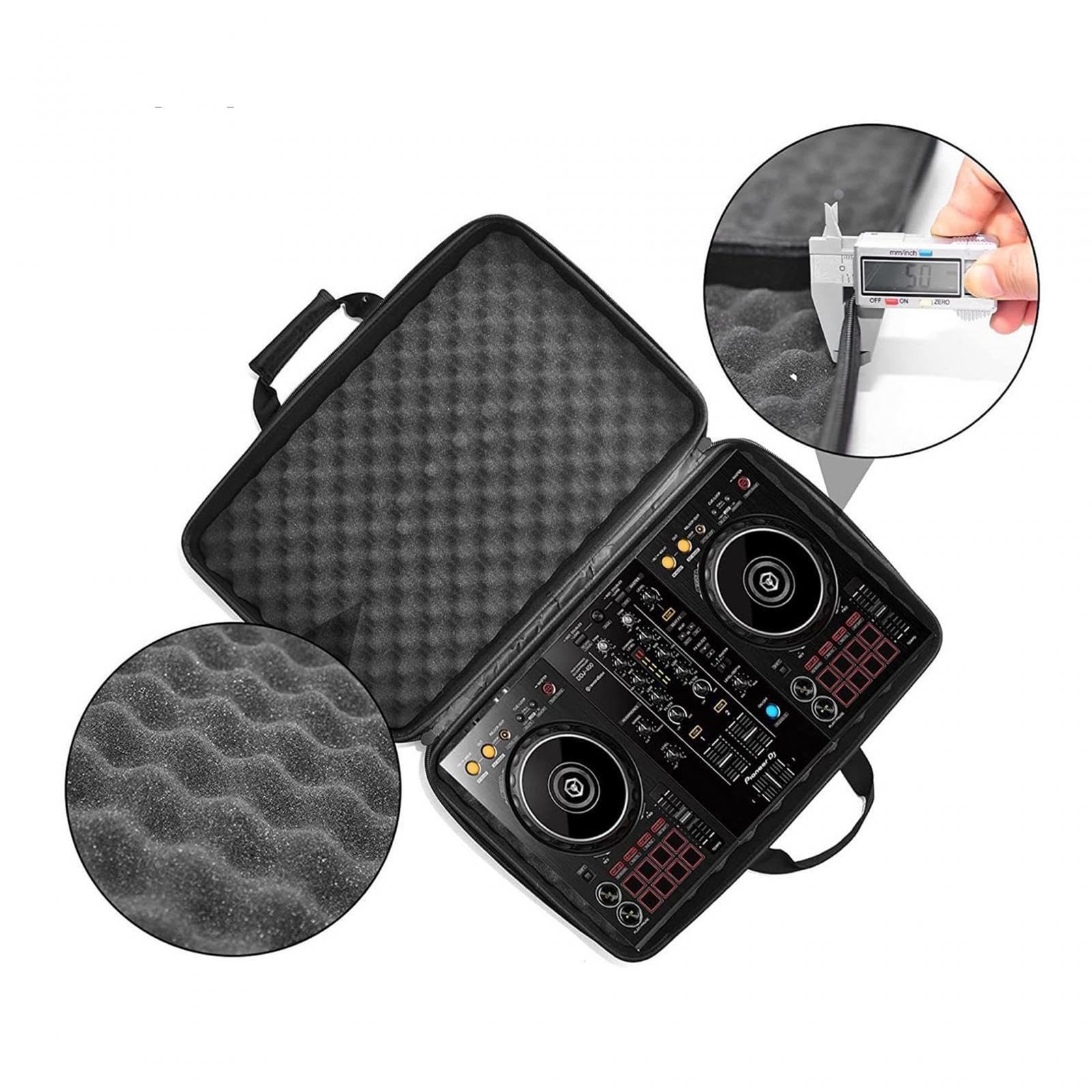 Custodia portatile per attrezzatura DJ con maniglia, leggera e antiurto, impermeabile, progettata per controller DJ, accessori da viaggio, custodia rigida in EVA per controller, spugna