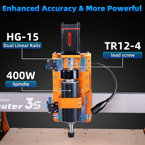 FoxAlien Masuter 3S CNC Router Machine + Touchscreen Offline Controller for Wood MDF Carving Cutting