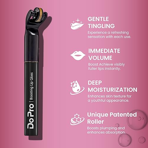 Miniatura 6 de DoPro Lip Lift Stick Boost-In - Barra de labios con rodillo estimulante antienvejecimiento, barra de labios voluminizante con ácido hialurónico,