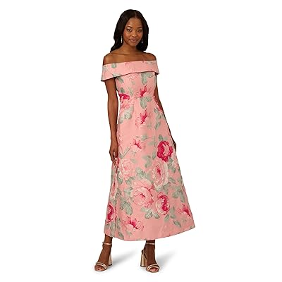 Adrianna Papell Shoulder Jacquard Dress Women