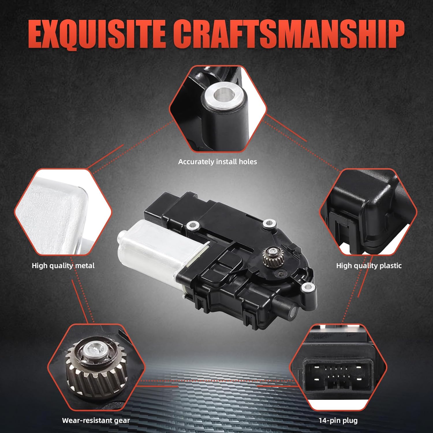 Sunroof Moon Roof Motor Compatible with 2008-2012 Accord 2.4L 3.5L XE XE-L Replace# 70450-TA0-A01 70450-TA0-A02