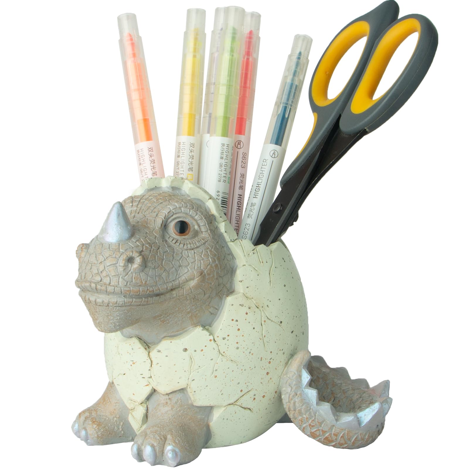 Swaite Lindo porta-lápis de dinossauro para mesa, acessórios