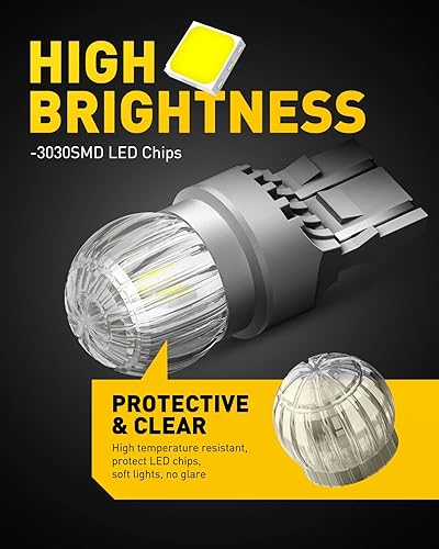 Miniatura 71 de AUXITO 912 921 luz LED de marcha atrás de 1000 lumen de alta potencia 2835 15-SMD, muy brillante y libre de error T15 906 W16W, 6000 K, luz blanca