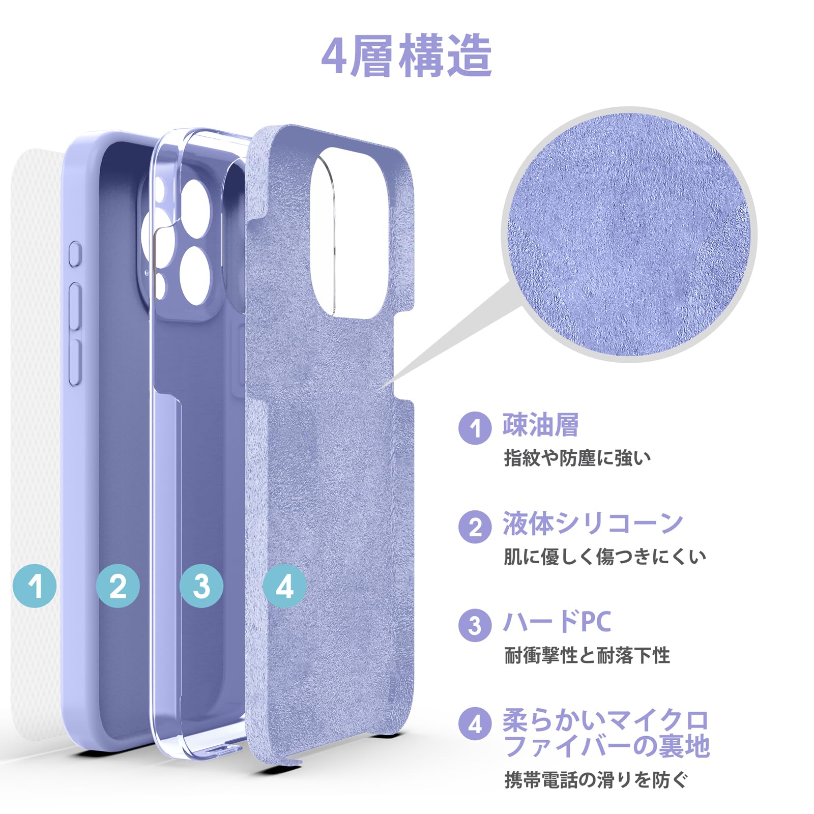 Amazon.co.jp: Supdeal iPhone 15 Pro ケース 対応液体シリコン