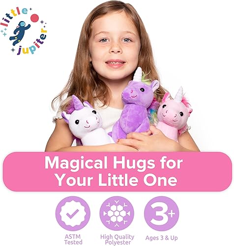 Miniatura 6 de Animal de peluche de unicornio de 7.5 pulgadas, peluche de unicornio para niñas, animales de peluche de unicornio para niñas, cosas de unicornio,